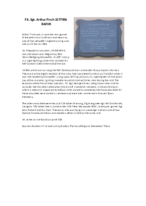A preview of a PDF biography for Finch, Arthur
